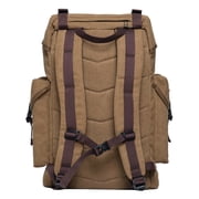 KAUKKO Mens Womens School backpack hiking backpack travel bag laptop backpack outdoor sports leisure daypacks Khaki(Canvas)