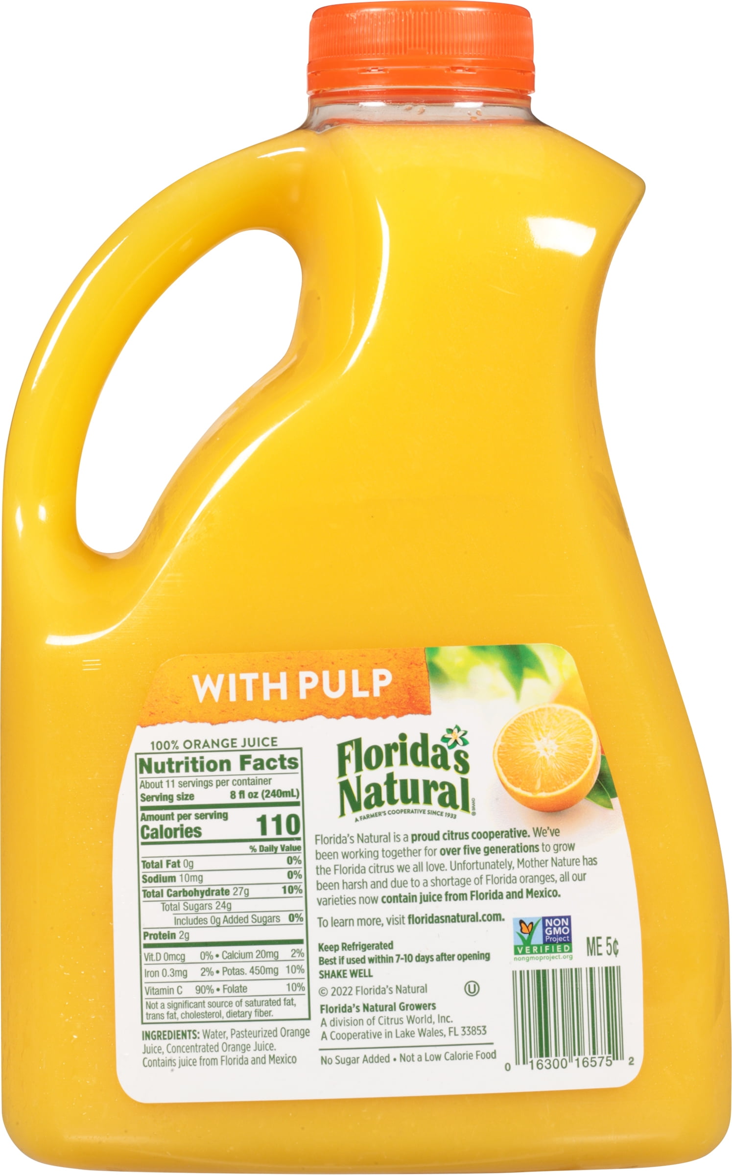 Nutrition Facts  Florida Citrus Orange Juice