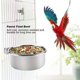 thumbnail image 5 of Cuenco colgante para comida de pájaros, comedero de agua de acero inoxidable, para periquitos, comedero para jaulas de pájaros, accesorio para animales pequeños, pinzones, conure (un cuenco pequeño pa, 5 of 5