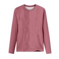 thumbnail image 4 of LYXSSBYX Sweatshirts for Women Loose Fit Fashion Women Casual Long Sleeve Round Neck Loose T-Shirt Blouse Tops, 4 of 4