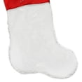 thumbnail image 5 of Northlight 20" White and Red Shadow Velveteen Cuff Christmas Stocking, 5 of 5