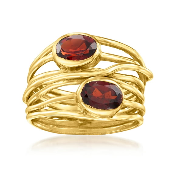 Ross-Simons 1.60 ct. t.w. Garnet Highway Ring in 18kt Gold Over Sterling, Women's, Adult