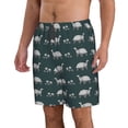thumbnail image 2 of Naloa Turtle Chrysanthemum Men's Beach Shorts, Surfing shorts, Swim trunks, Quick Dry Swim Trunks for Surfing Beach Fun - 3X-Large, 2 of 9