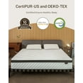 thumbnail image 2 of Queen Size Mattress, 12 Inch Hybrid Mattress in a Box, Memory Foam Pocket Coils Innerspring Mattresses, Fiberglass Free, Pressure Relief, Medium Firm, 2 of 8