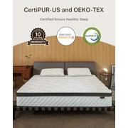 Twin Size Mattress, 12 Inch Hybrid Mattress in a Box, Memory Foam Pocket Coils Innerspring Mattresses, Fiberglass Free, Pressure Relief, Medium Firm