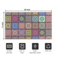 thumbnail image 5 of Bohemian Retro Floral Non-Slip Entryway Door Mat,Boho Indoor Decor Durable Low Plush Door Mat,Washable Welcome Rug for Patio Hallway Home Decor 17x30 Inches, 5 of 7