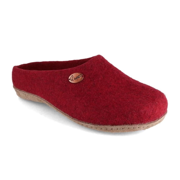 WoolFit® handmade Felt Slippers | Classic, dark red