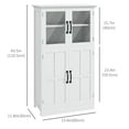 thumbnail image 3 of HOMCOM Armoire de Rangement de Cuisine avec Étagères à 4 Niveaux, Tablettes Ajustables, 3 of 10