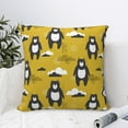 thumbnail image 4 of Wukai Cartoon Bear Yellow Premium Polyester Fleece Pillow Covers with Hidden Zipper Closure,Luxuriously Soft and Durable-24"x24", 4 of 7