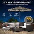 thumbnail image 4 of Outsunny 9.3 ft Patio Umbrella with Solar Lights, Cover, Outdoor Parasol, 4 of 10