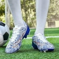 thumbnail image 5 of Men's Indoor Soccer Shoes Football Cleats Low-Tops Lace-Up Non-Slip Spikes Sports Athletic Futsal TF Turf Sneaker, 5 of 8