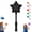 Black, variant on Magic Wand Card Holder, 3D Printed Magic Wand Credit Card Holder, Star Magic Contactless Payment Cards Wand Taps-to-Pay Credit Cards Wands, 3D Printed Star Contactless Payment Holder