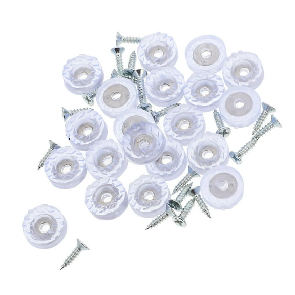 Topbathy 20Pack Screw-on Furniture Feet Rubber Metal Square Chair Leg Caps for Home and Office