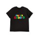thumbnail image 3 of Fun colorful letter pattern Father's Day casual short sleeve top for men - black, 3 of 6