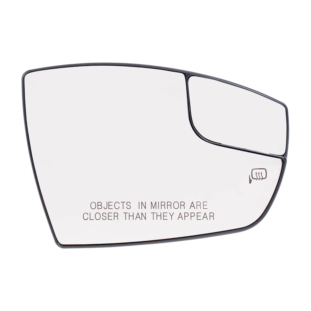Brock Replacement Passenger Side Mirror Glass and Base with Heat-Spotter Glass without Blind Spot Detection Compatible with 13-16 Escape 