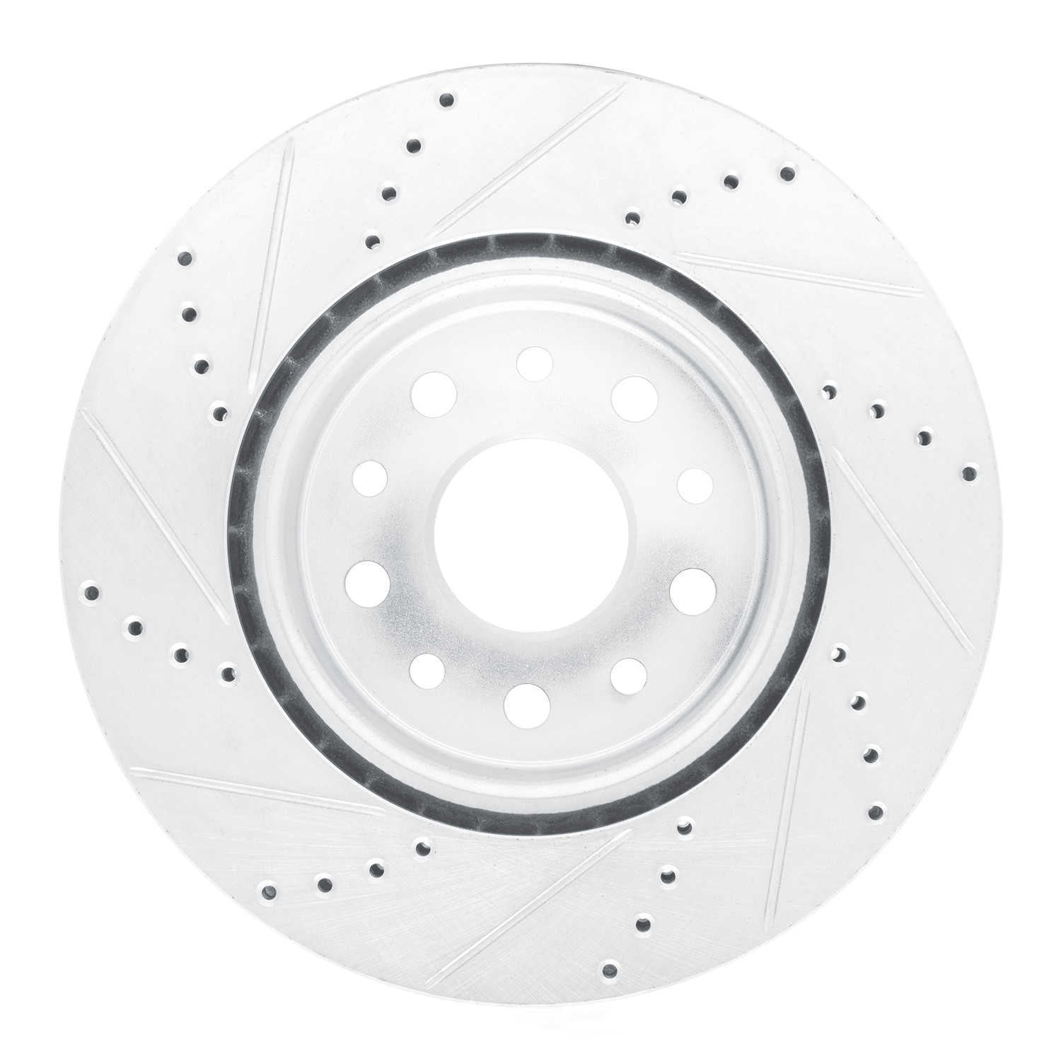 Dynamic Friction Company 631-42046R DFC Brake Rotor - Drilled And Slotted - Silver