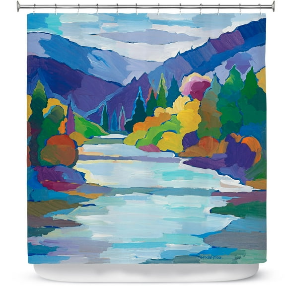 Shower Curtains 70" x 84" from DiaNoche Designs by Hooshang Khorasani - Stream of Promises