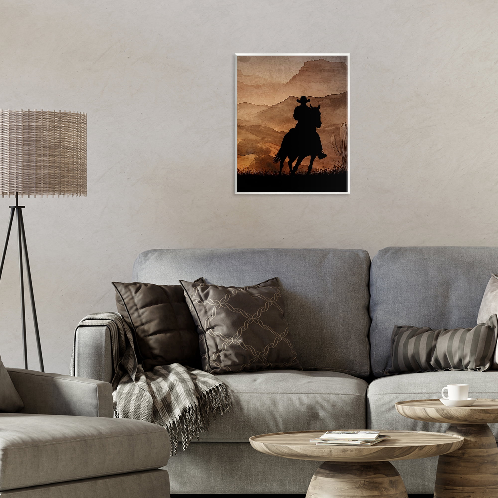 Stupell Industries Cowboy's Sunset Ride Wall Plaque Art, design by Kim Allen