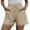 Z129 Beige, variant on Mifsaly Womens Summer Shorts Eyelet Lace Trim Hem Elastic Waist Drawstring Cotton Linen Shorts with Pockets Lightweight Breathable Beach Holiday Clothes White,L
