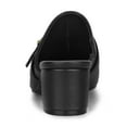 thumbnail image 2 of BLISSFUL STEP Women's Shoes Buckle Strap Pointed Toe Chunky Heel PU Vamp Mule Shoes Black 7, 2 of 8