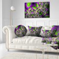 thumbnail image 3 of Designart Green Purple Exotic Pattern - Abstract Throw Pillow - 12x20, 3 of 5