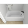 thumbnail image 2 of Vanity Art Acrylic Alcove Bathtub with 3 Side Tiling Flange, 54 x 32 inches Slip Resistant Surface 121-Degree Backrest Shower Tub, Reinforced Fiberglass Right Drain Soaking Tub, 2 of 8