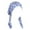 Blue, variant on Women's Casual Printed Turban Cap Headwear Under $8 Soft Stretchy Muslim Turban Hat with All-Over Pattern Lightweight Breathable One-Piece Hijab Cap for Daily Prayer Work Outdoors
