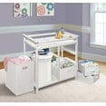 Badger Basket Modern Baby Changing Table with Hamper and 3 Baskets
