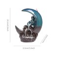 thumbnail image 2 of Paokuoon Crescent Moon Backflow Incense Holder Home Incense Burner Crescent Moon Backflow Incense Holder with 20 Incense Cones Lotus Leaf Fountain Ceramic, 2 of 6