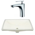 thumbnail image 1 of 20.75-in. W CSA Rectangle Bathroom Undermount Sink Set In Biscuit - Chrome Hardware AI-23074, 1 of 8