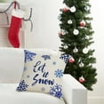 thumbnail image 5 of Btomtd 17.7x17.7 in Red White Snowflake Deer Christmas Pillow Cover Decorative Throw Pillowcase Cushion Cases for Home Sofa Couch Bed Car Xmas Decor, Blue-B, 5 of 6