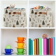 thumbnail image 6 of Yayeee 2 Pack Canvas Storage Basket with Handles for Shelves Fabric Bins Closet Organizer, Beige Christmas Forest, 6 of 8