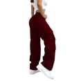 thumbnail image 3 of Workout Casual Pants for Women Ladies' Fashionable Casual Side Pockets High Waisted Elastic Straight Leg Loose Fitting Work Pants Pants Xxxl, 3 of 6