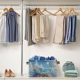 thumbnail image 5 of Yayeee Canvas Storage Basket with Handles for Shelves Fabric Bins Closet Organizer, Crystal Ocean, 5 of 8