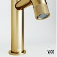 thumbnail image 3 of VIGO Apollo Button Operated Single-Hole Bathroom Faucet in Matte Brushed Gold, 3 of 14