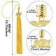 thumbnail image 2 of Fiudx Borla de Graduación 2021, Poliéster Negro, Colgante Dorado 2021, Elegante Adorno para Birrete, Ideal para Ceremonias de Graduación, Compañeros de Clase y Familia. Juego de 7 Unidades, 40 Cm de, 2 of 2