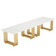 thumbnail image 6 of YYAo Gaming Desk, Computer Desk,70.9" Executive Desk, Modern Office Computer Desk Conference Table,White & Gold, 6 of 7