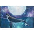 thumbnail image 4 of SKYSONIC 72x48in Summer Whale Moon Area Rug, Ocean Sea Mysterious Non-Slip Floor Carpet for Indoor Living Dining Room and Bedroom Area, 4 of 7