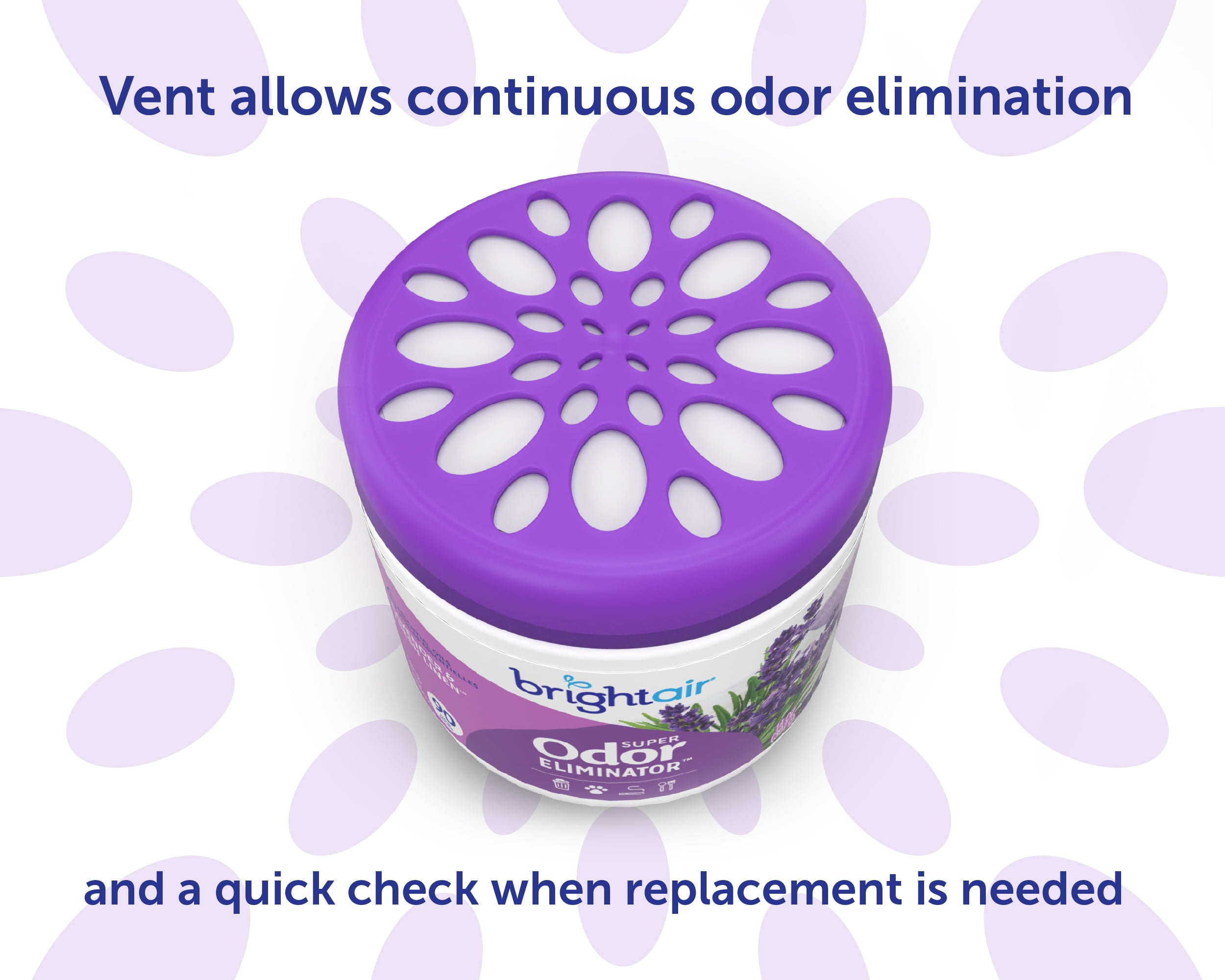 Bright Air Super Odor Eliminator Air Freshener, Lavender & Fresh Linen, 14oz