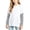 29#White, variant on T Shirts for Girls Casual Solid Color Crewneck Faux Layered Long Sleeve Striped Tops 2 in 1 Loose Fit Fashion Wear