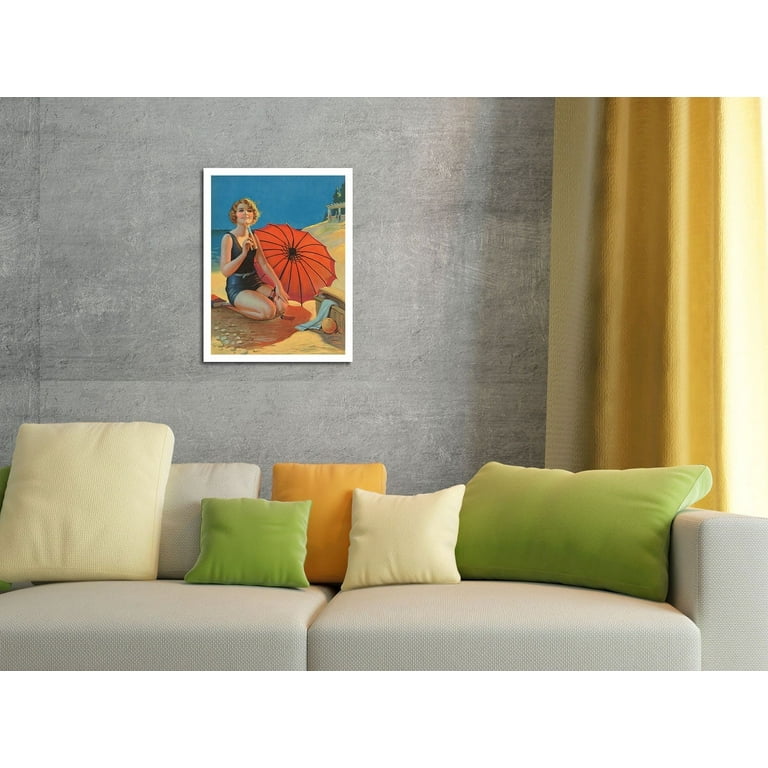 Vintage 1961 Pablo Picasso “Girl on the Beach” Abstract Art Print Vintage 1961 Pablo Picasso “Girl on the Beach” Abstract Art Print
