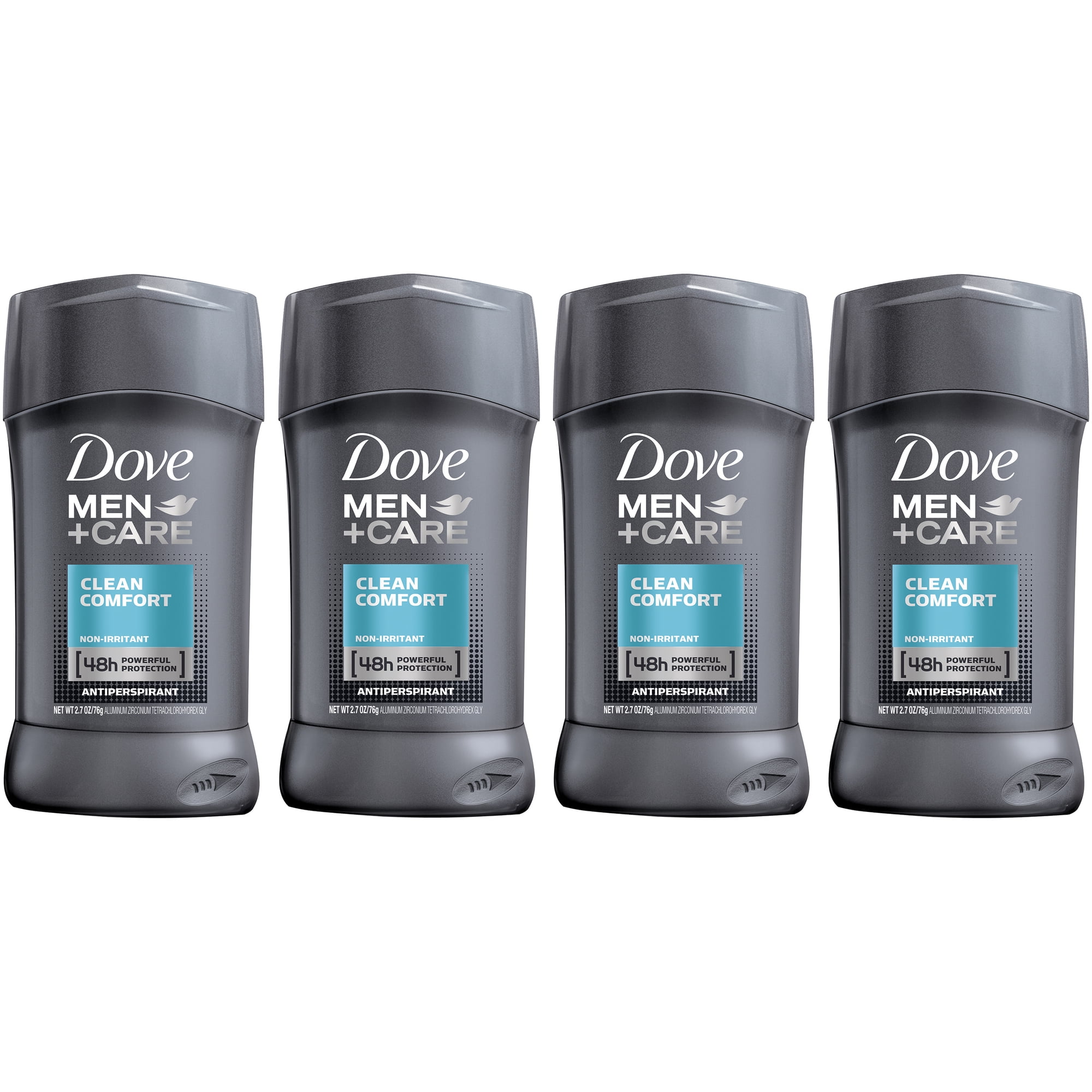 Dove Men+Care Clean Comfort Antiperspirant Deodorant Stick, 2.7 oz, 4 count