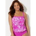 thumbnail image 4 of Swimsuits for All Women's Bandeau Blouson Tankini Top, 4 of 5