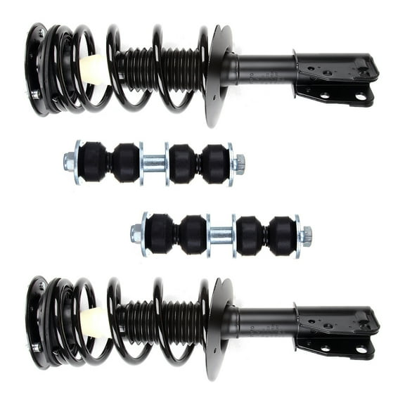 CCIYU Complete Suspension Kit Fits 99 00 01 02 03 04 05 for Chevrolet Cavalier, 99 00 01 02 03 04 05 for Pontiac Sunfire Includes Strut Spring Assembly, Stabilizer Bar Link Kit