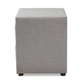 thumbnail image 4 of Baxton Studio Lepine 2-Drawer Tufted Fabric and Wood Nightstand in Gray, 4 of 8