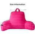 thumbnail image 6 of Large Reading Pillow for Adults, Back Support Pillow for Sitting Up in Bed with Arms, Couch for Lounging Bedrest, Hot Pink, 6 of 14
