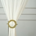 thumbnail image 6 of BalsaCircle 2 Gold Round 7 in Plastic Acrylic Crystals Curtain Tie Backs Backdrop Drapery Bands Party Decorations, 6 of 8