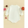 thumbnail image 3 of Bagilaanoe Newborn Baby Girl Boy Christmas Romper Sweatshirt Long Sleeve Bodysuits Deer Print Pullover 3M 6M 9M 12M 18M Infant Casual Tee Tops, 3 of 8