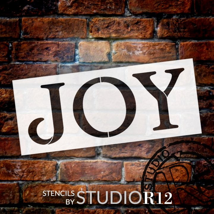 Joy Stencil by StudioR12 Reusable Mylar Template Use to Paint Wood