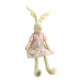 thumbnail image 2 of Northlight 20" Sitting Linen Floral Bunny Rabbit Easter Spring Figure - Pink/Tan, 2 of 3